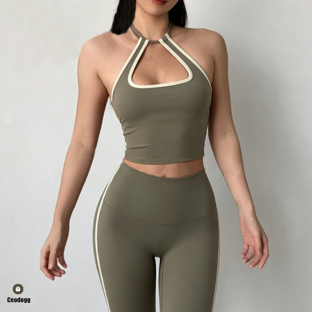 Bralette Triangle Set - Hangende Halter Top Dames Sportbeha Push