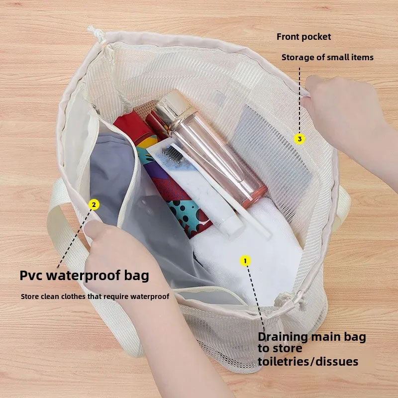 Grote strandtas met afwatering - Tote Bag Beach recensie en prijs
