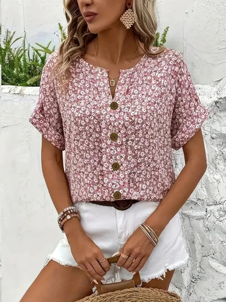 Plus Size Dames Shirts 2023 Le - Romper Floral Print recensie en prijs