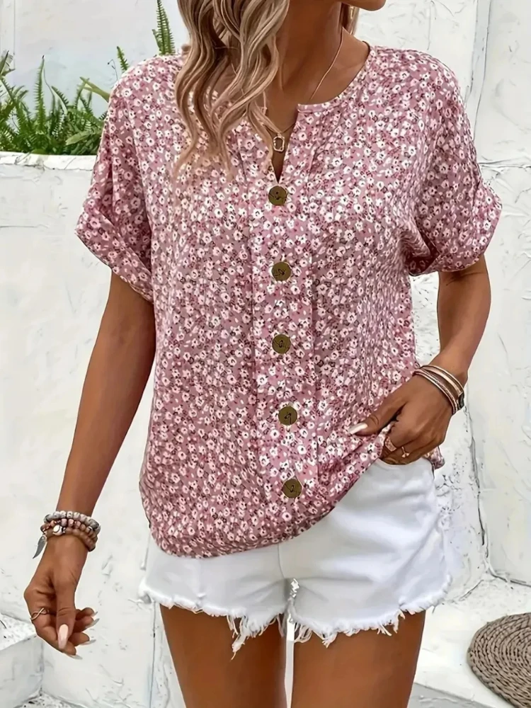 Plus Size Dames Shirts 2023 Le - Romper Floral Print recensie en prijs