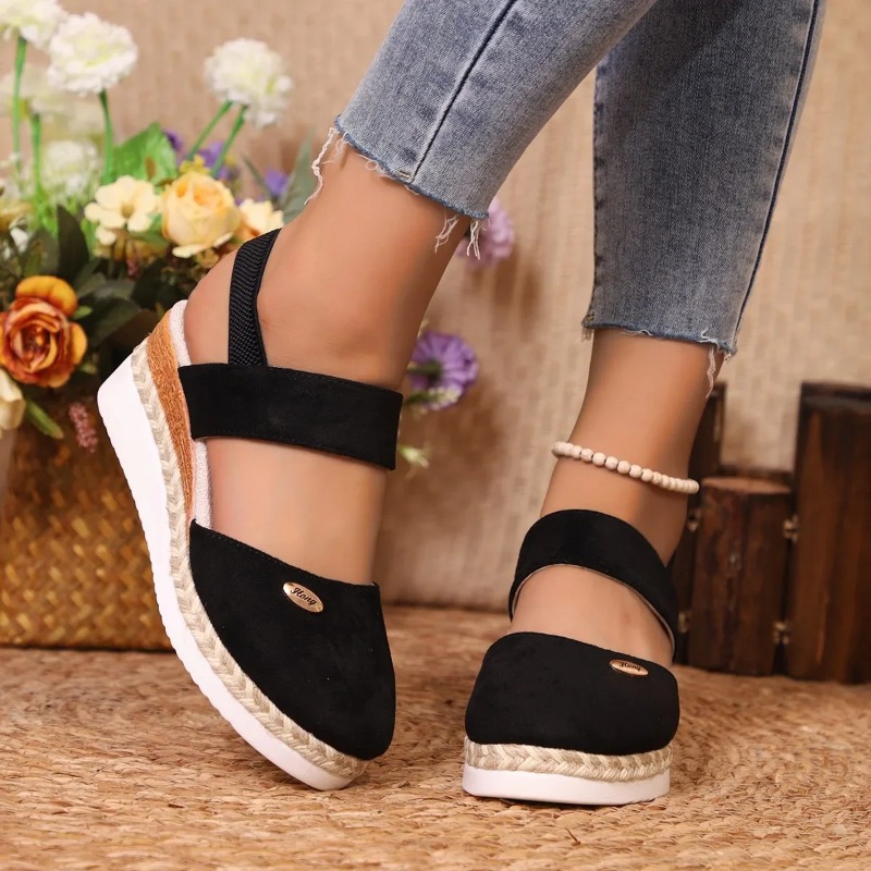 Vrouwen Gesloten Teen Sandalen - Wedge Espadrille Women recensie en prijs